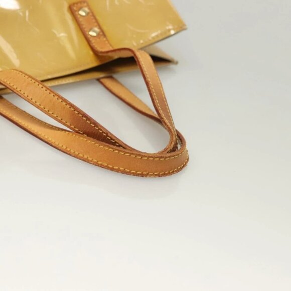 LOUIS VUITTON Monogram Vernis Reade MM Hand Bag Beige M91141 LV Auth BA3199 - Picture 7 of 16